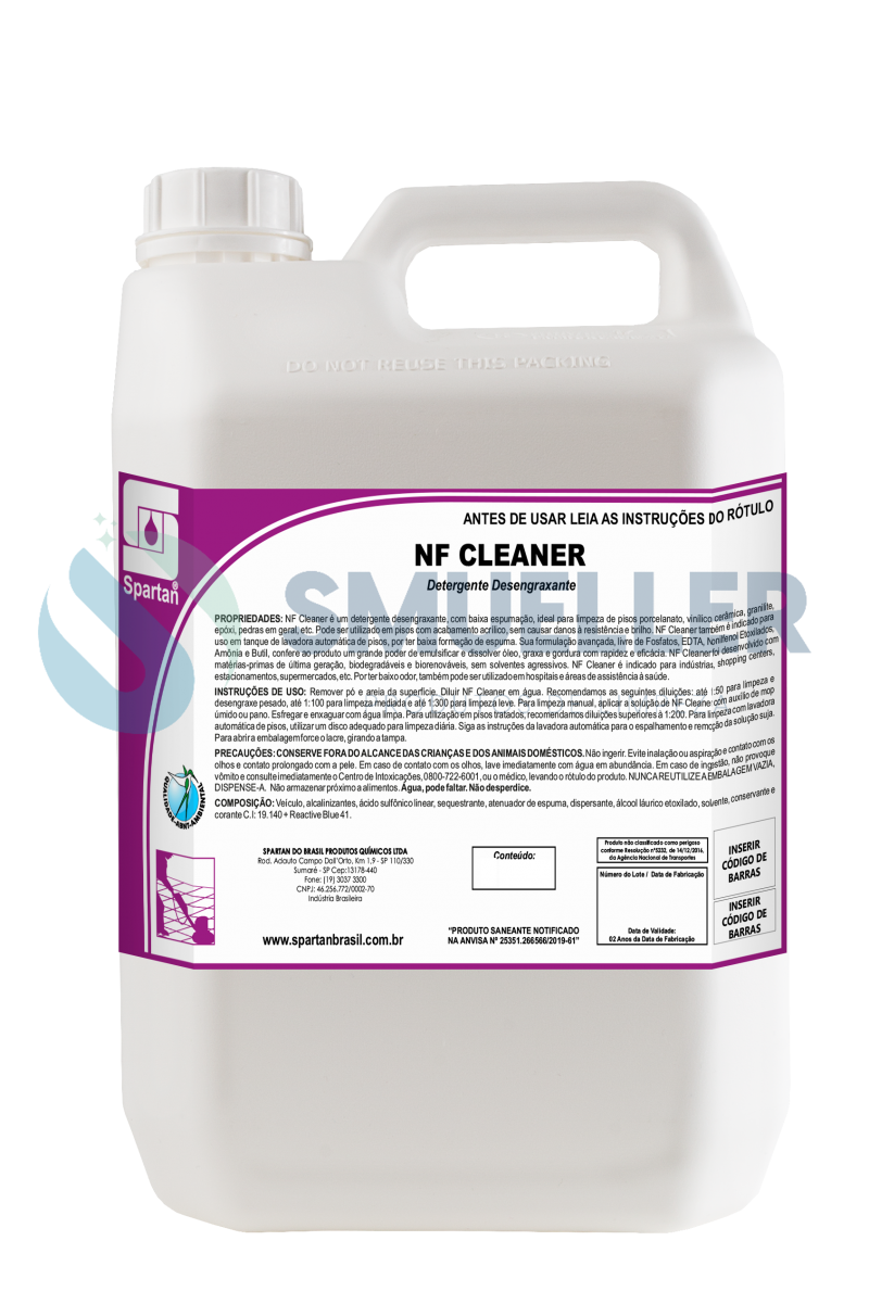 NF CLEANER - Detergente Desengraxante Neutro (Baixa Espumação)